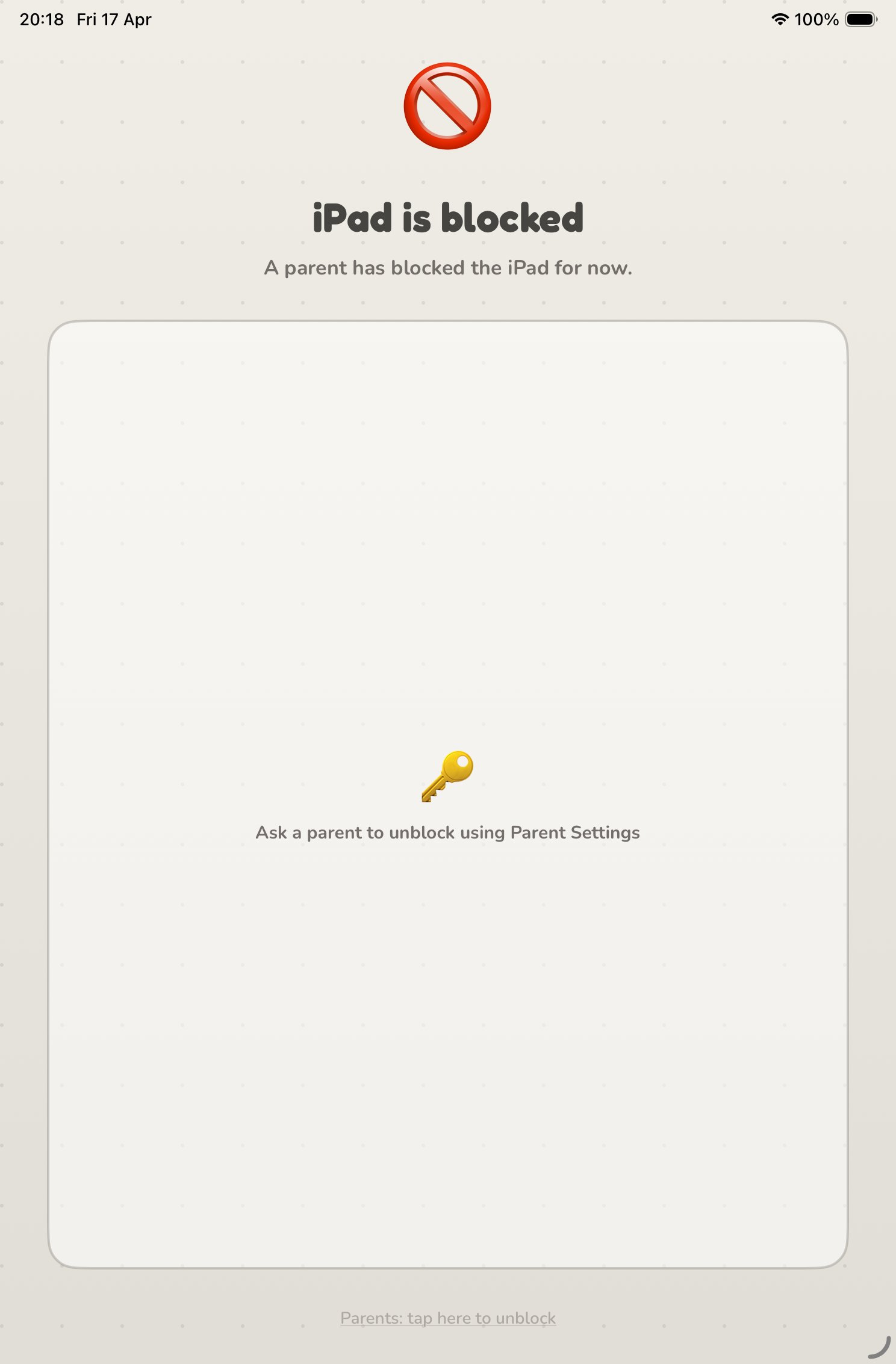 iPad blocked