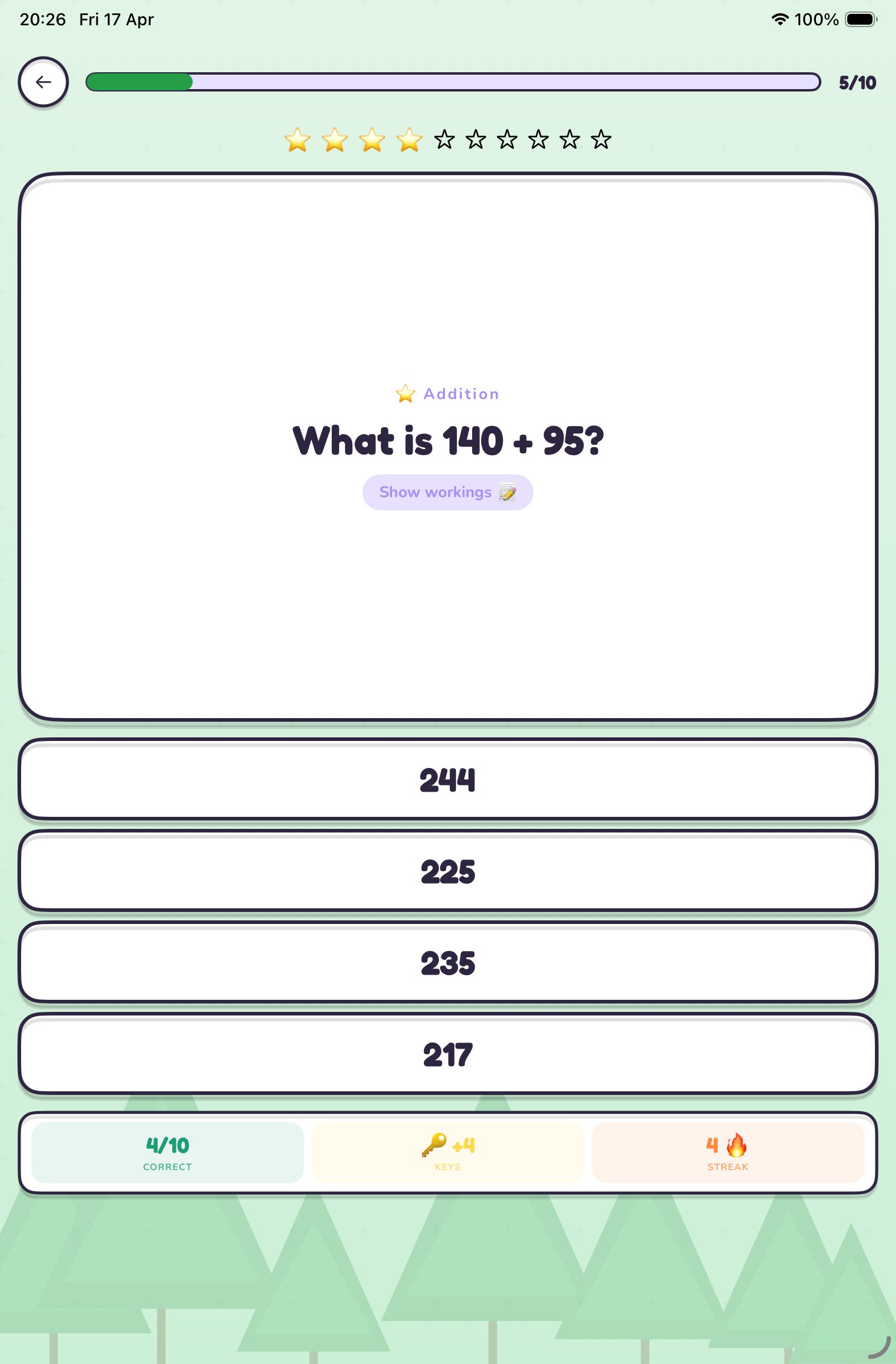 KS1 and KS2 addition question